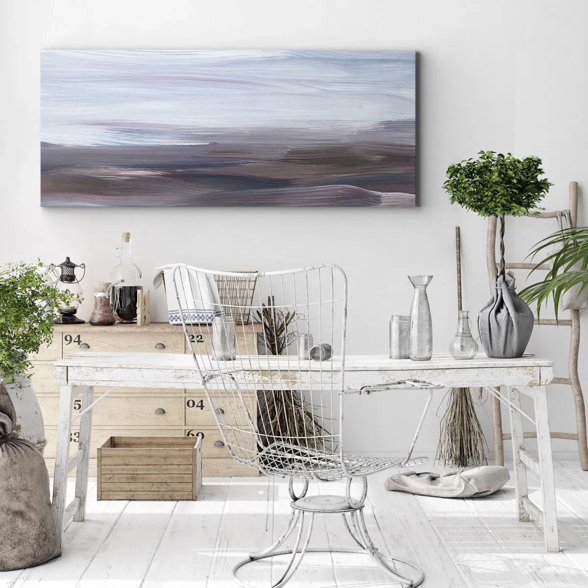 Canvastavla - Bild på duk - Element: vatten - 90x30 cm