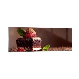 Glastavla - Bild på glas - Livet är ljuvt - 90x30 cm