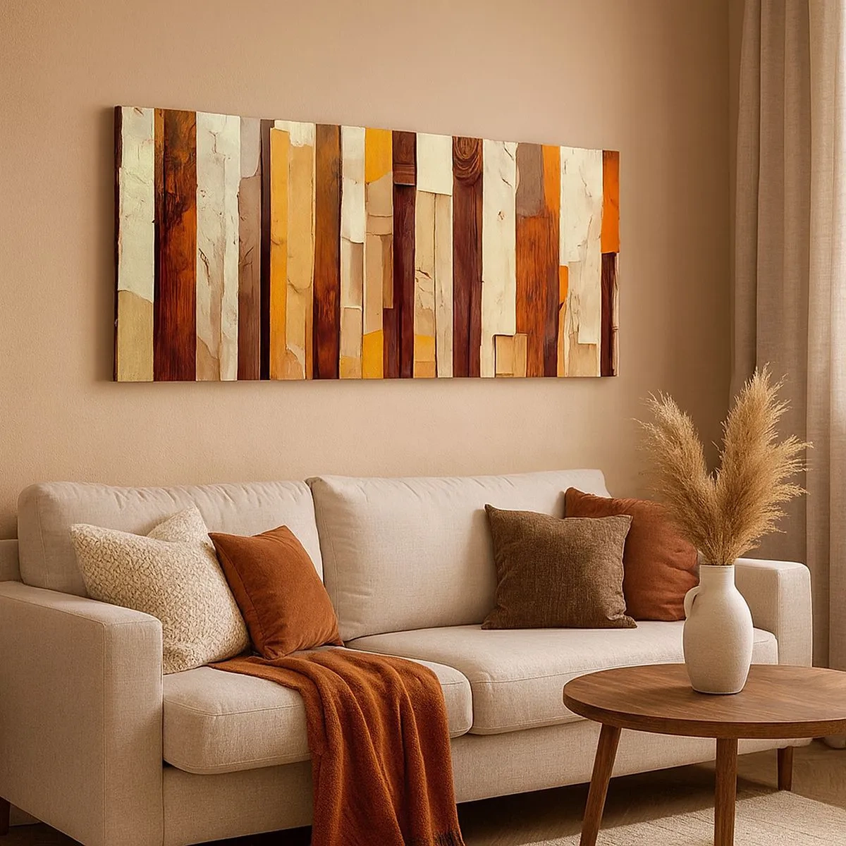 Canvastavla - Bild på duk - Hymn av skogens träd - 100x40 cm