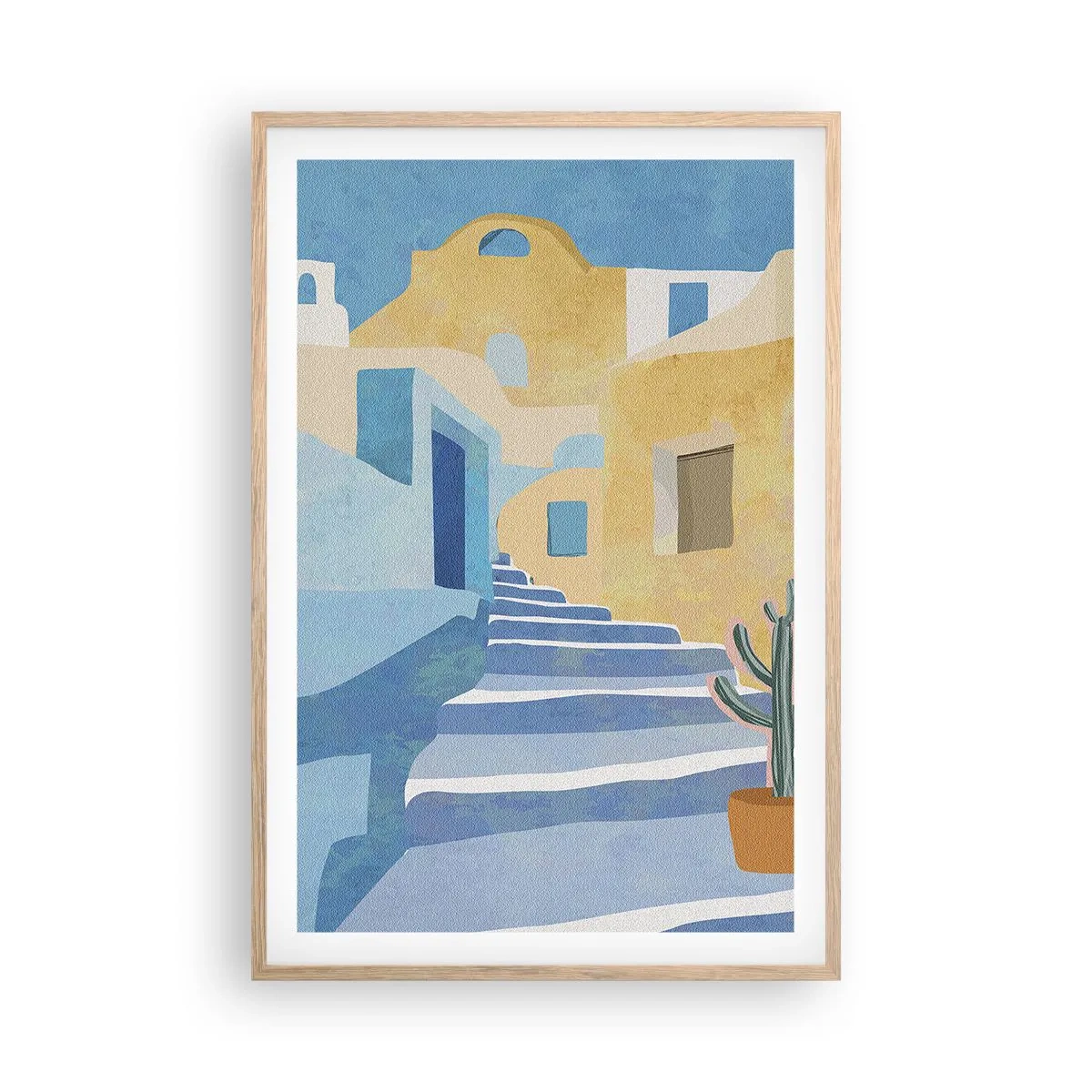 Affisch i ram av ljusek - En dag i en arabisk stad - 61x91 cm