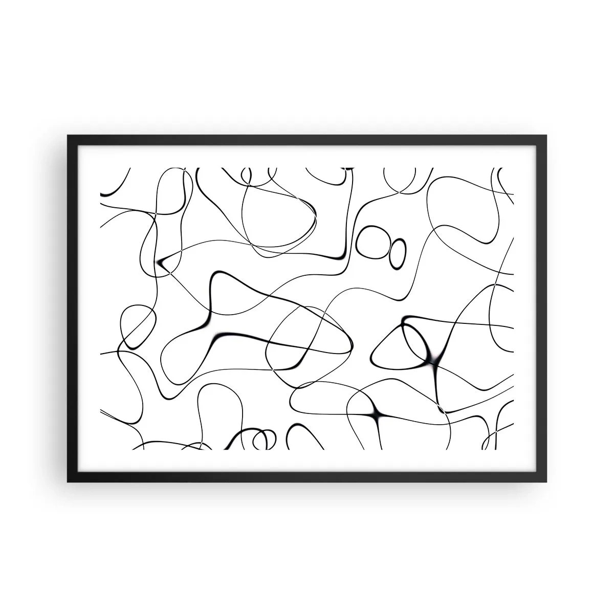 Affisch i svart ram - Livets stigar, ödets tur - 70x50 cm