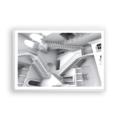 Affisch i vit ram - Rummets paradoxer - 91x61 cm