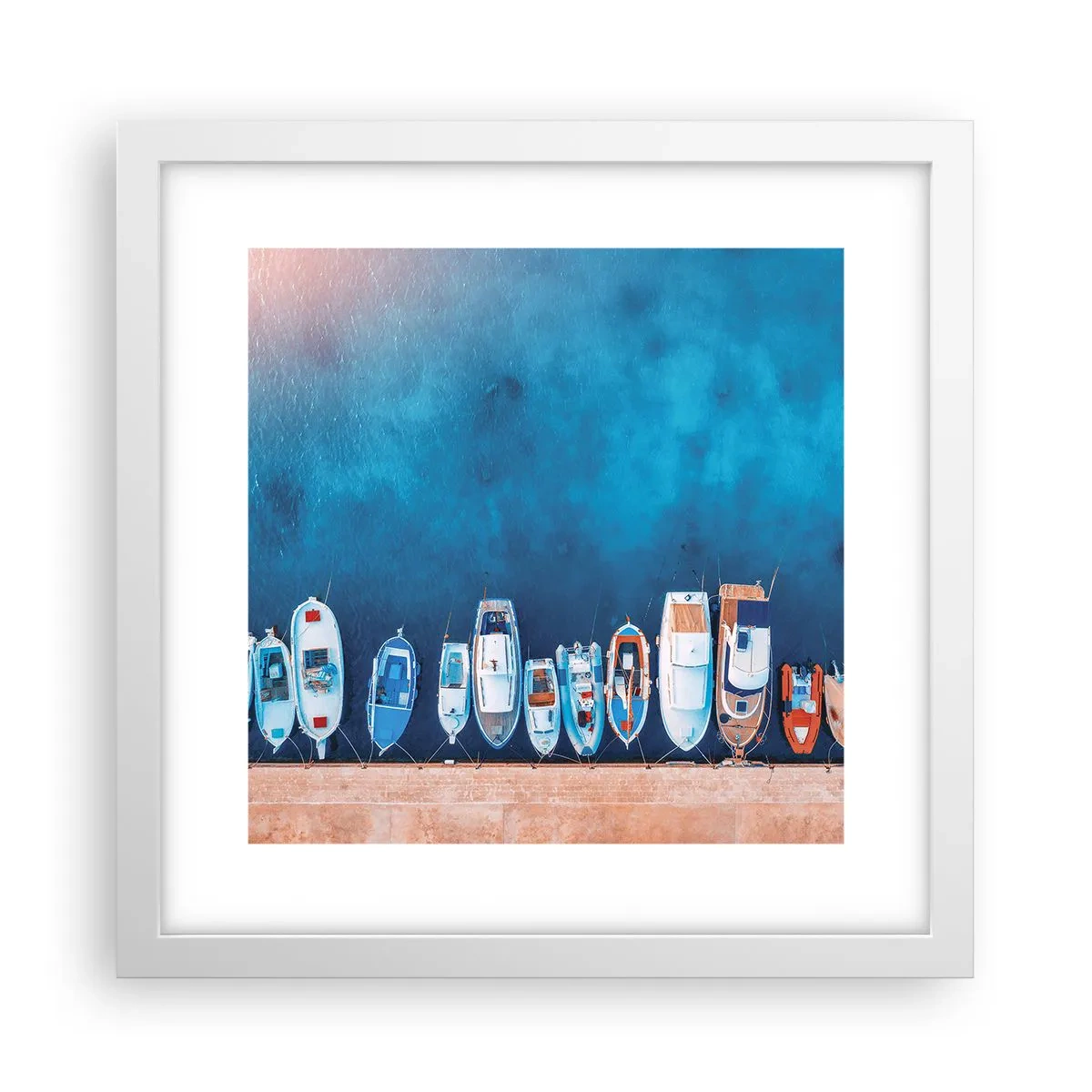 Affisch i vit ram - I en rad - 30x30 cm