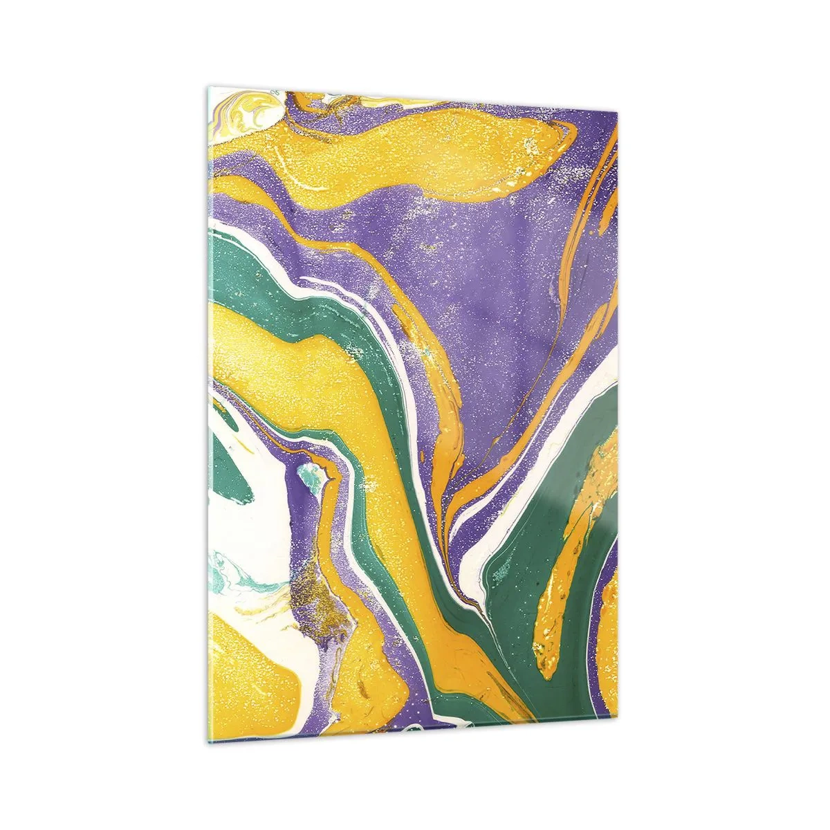 Glastavla - Bild på glas - Färgvågor - 50x70 cm