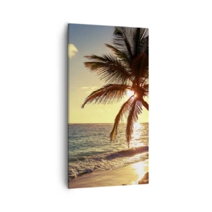 Canvastavla - Bild på duk - Sommar under palmträden - 55x100 cm