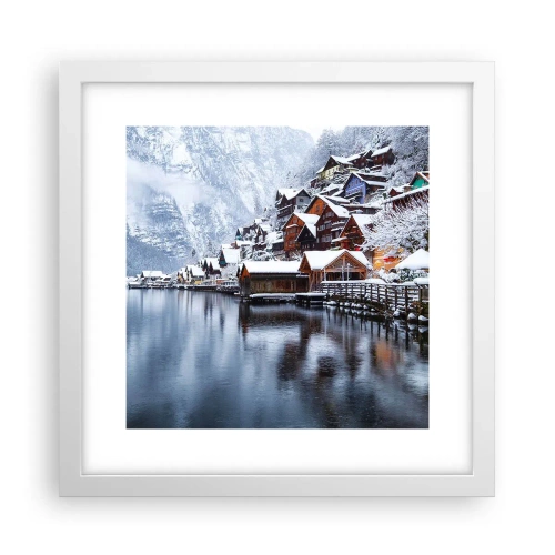 Affisch i vit ram - I vinterns dräkt - 30x30 cm