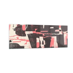 Glastavla - Bild på glas - Allt liv och rörelse - 140x50 cm