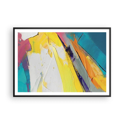 Affisch i svart ram - Världens anatomi - 100x70 cm