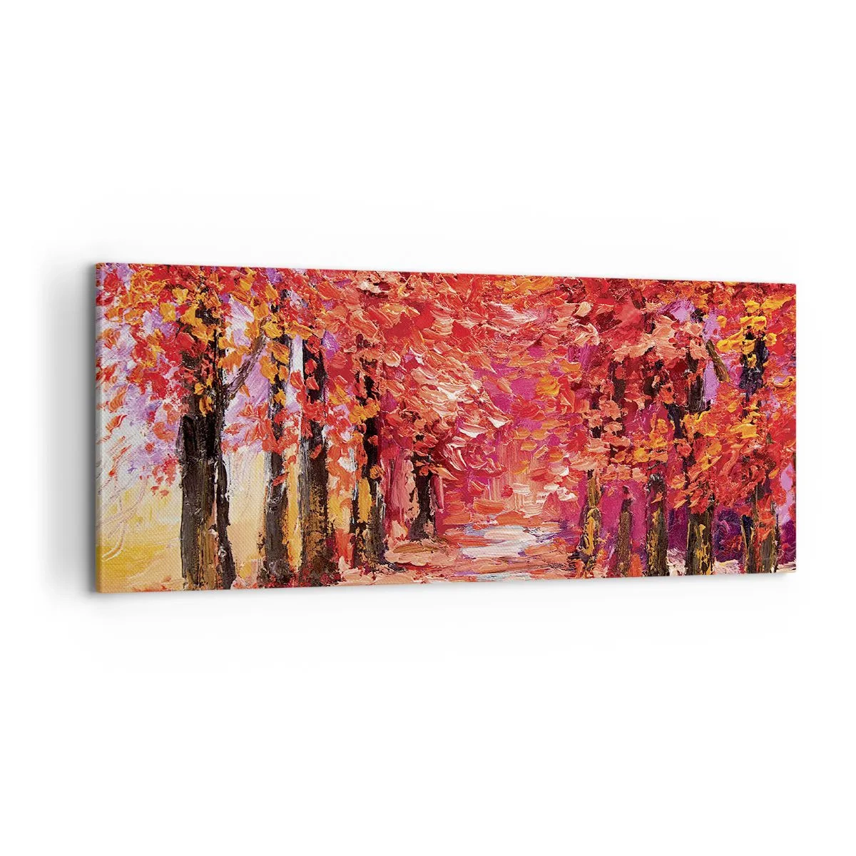 Canvastavla - Bild på duk - Höstimpresion - 100x40 cm