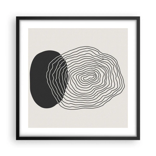 Affisch i svart ram - Varaktighet och vibration - 50x50 cm