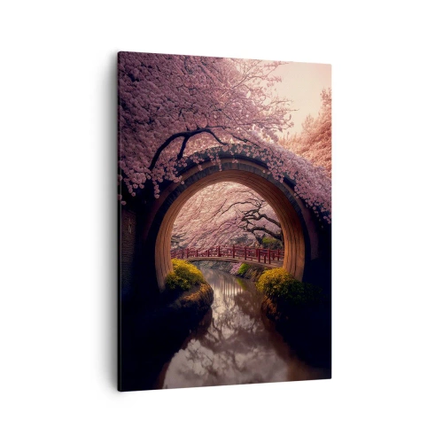 Canvastavla - Bild på duk - Japansk vår - 50x70 cm