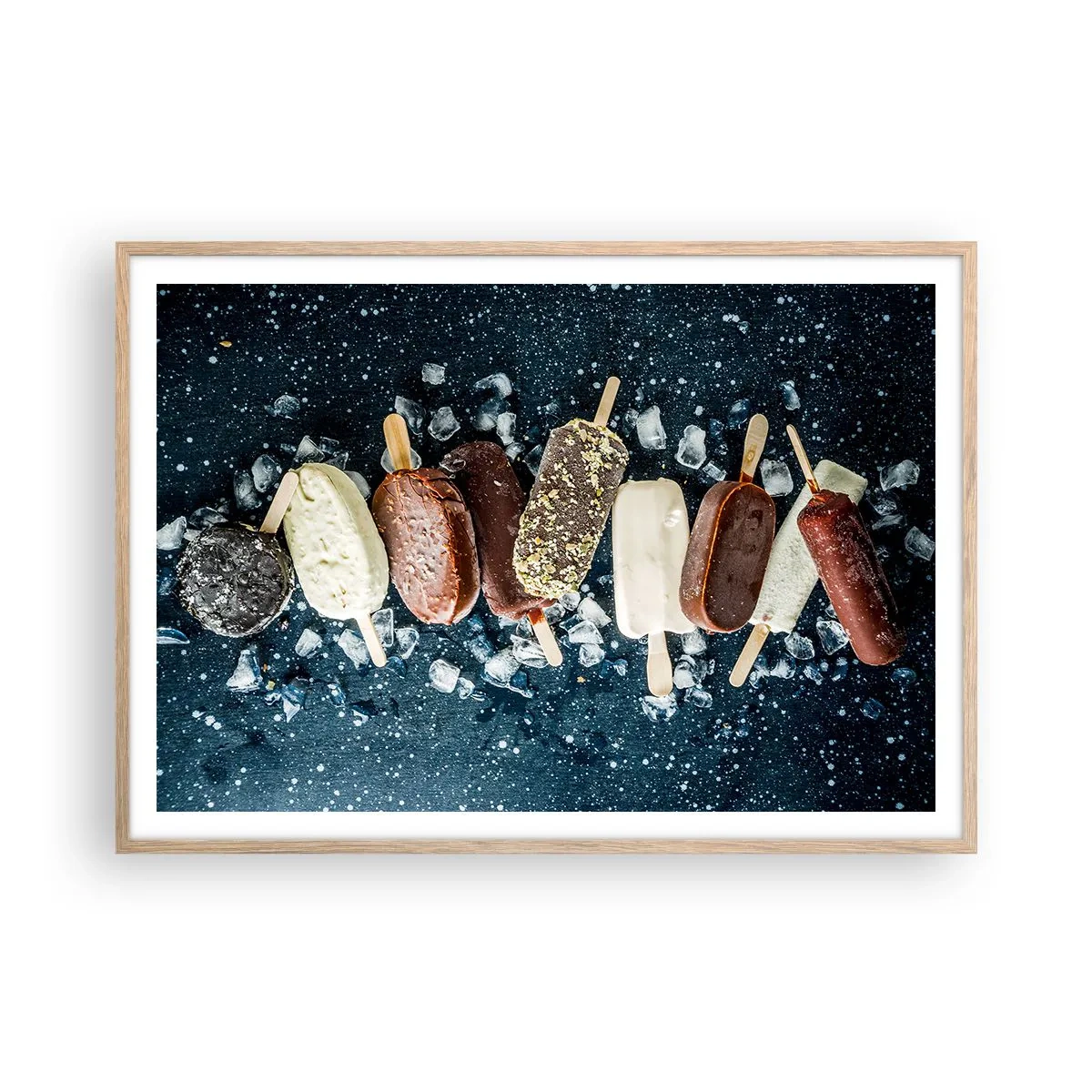 Affisch i ram av ljusek - Smak av varm sommar - 100x70 cm