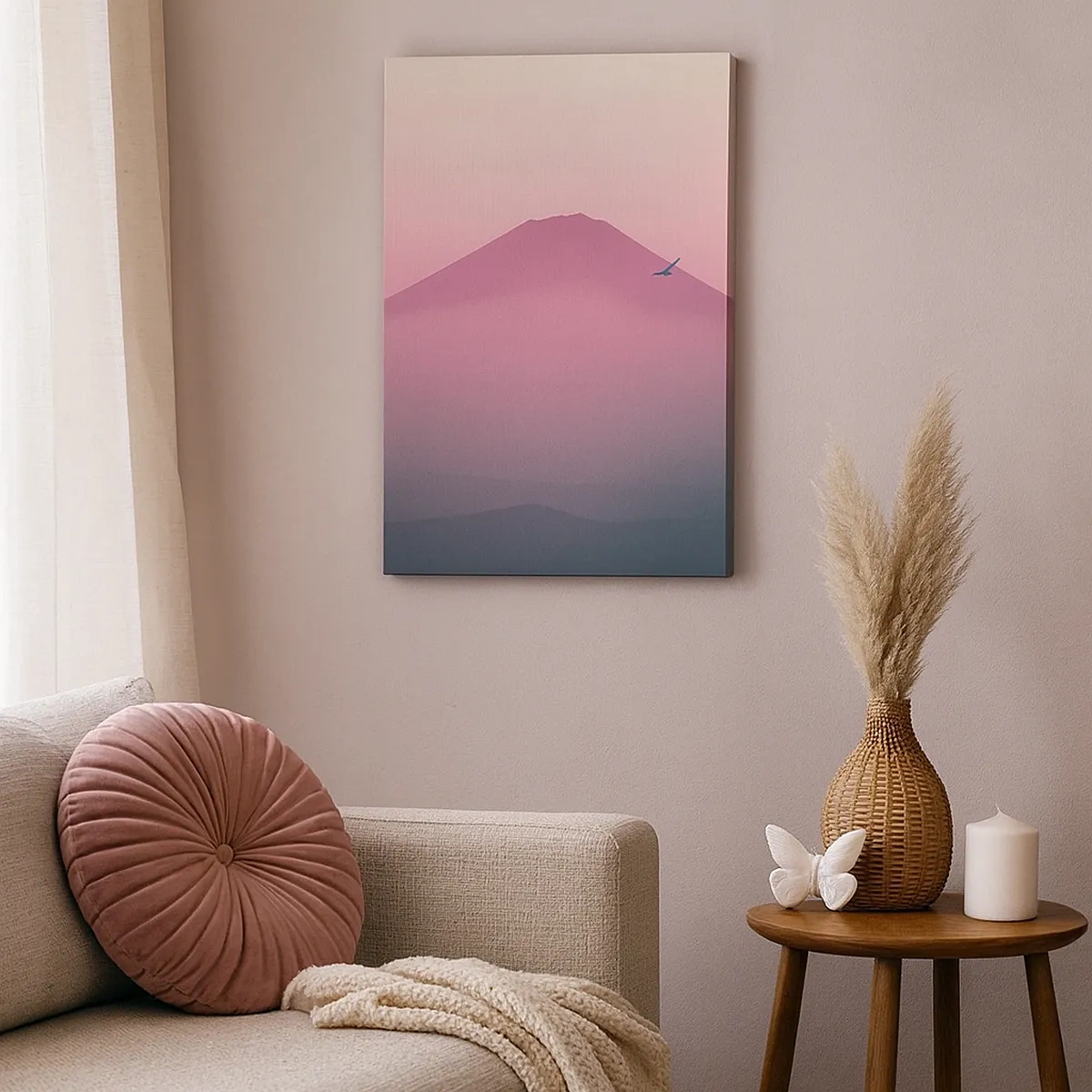 Canvastavla - Bild på duk - Vandrare över molnen - 50x70 cm