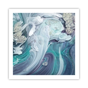 Affisch - Blåhetens strömmar - 60x60 cm