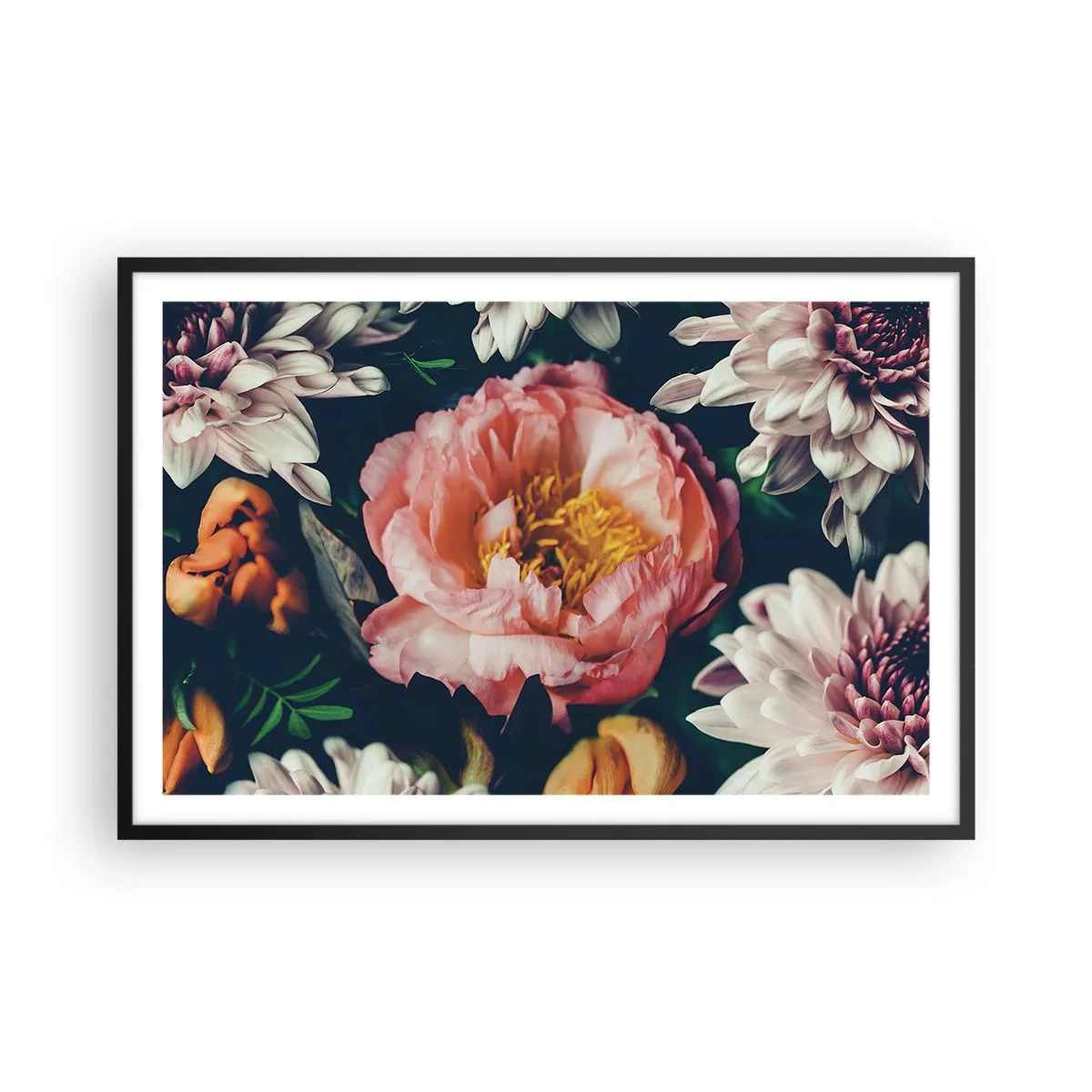 Affisch i svart ram - Med barockprakt - 91x61 cm