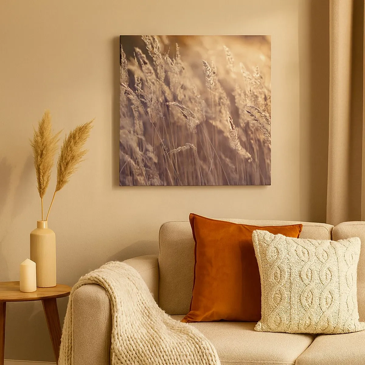 Canvastavla - Bild på duk - Redo att välkomna hösten - 30x30 cm