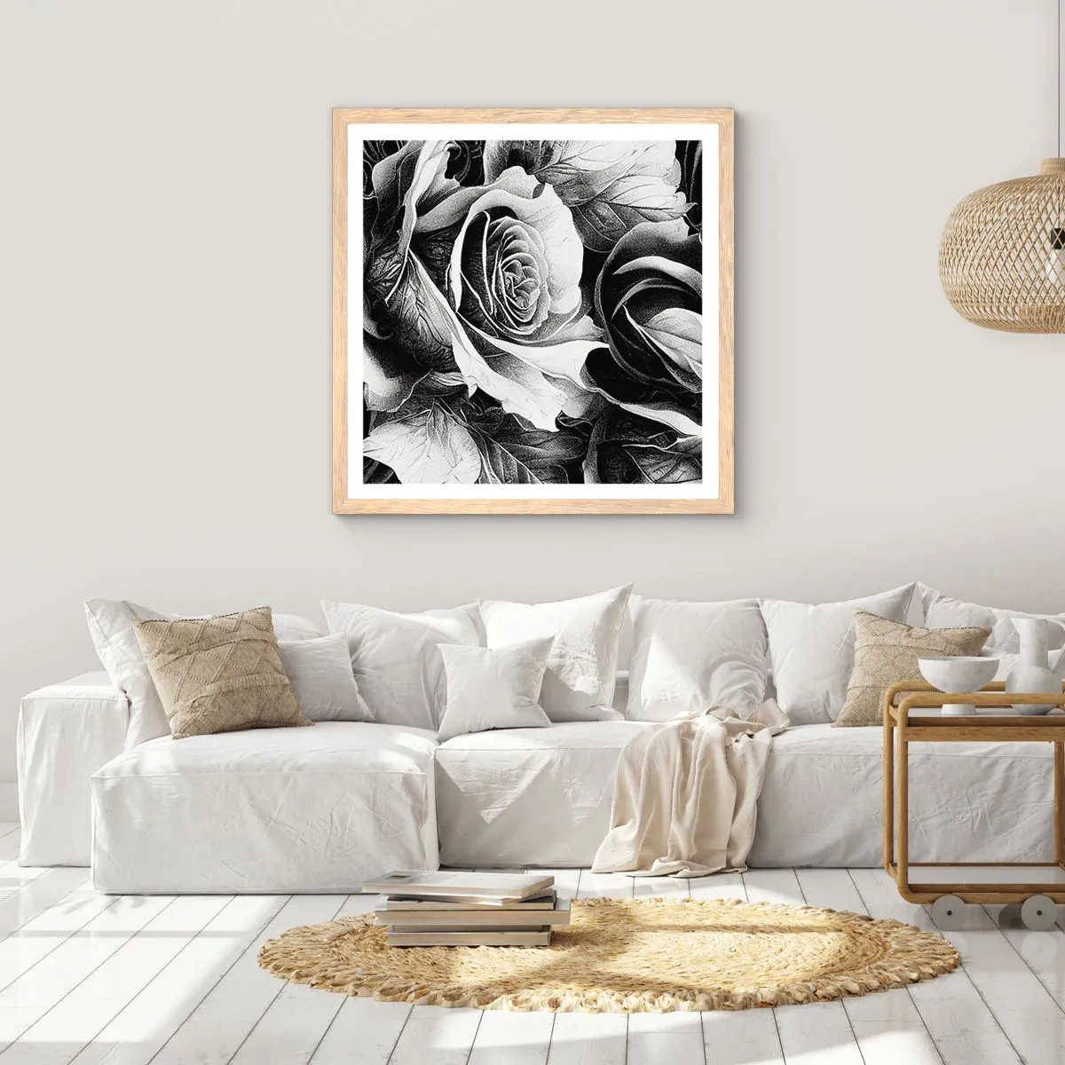 Affisch i ram av ljusek - Alltid drottningen - 60x60 cm