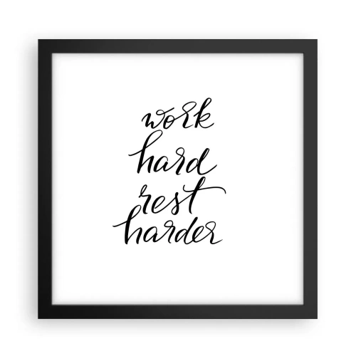 Affisch i svart ram - Livsbalans - 30x30 cm