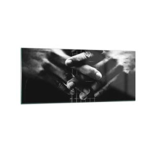 Glastavla - Bild på glas - Artistens bön - 120x50 cm
