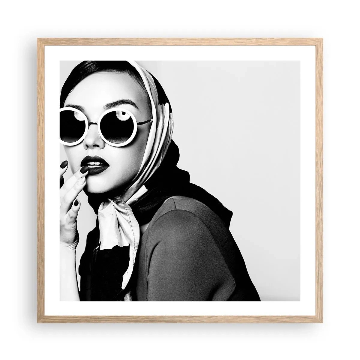 Affisch i ram av ljusek - Hälsningar från 60-talet - 60x60 cm