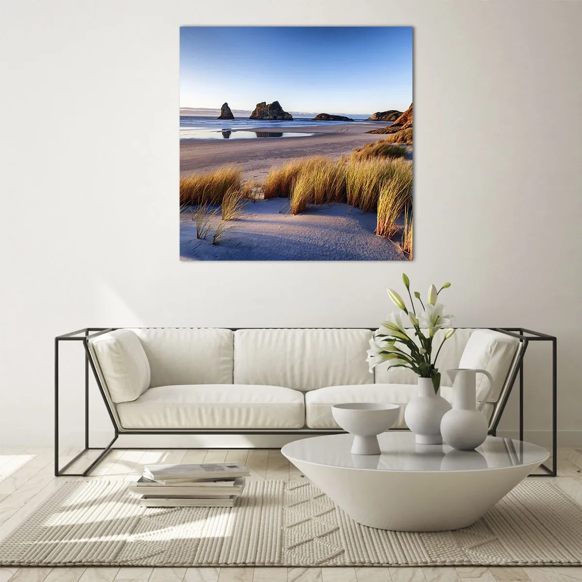 Glastavla - Bild på glas - För fredssökare - 40x40 cm