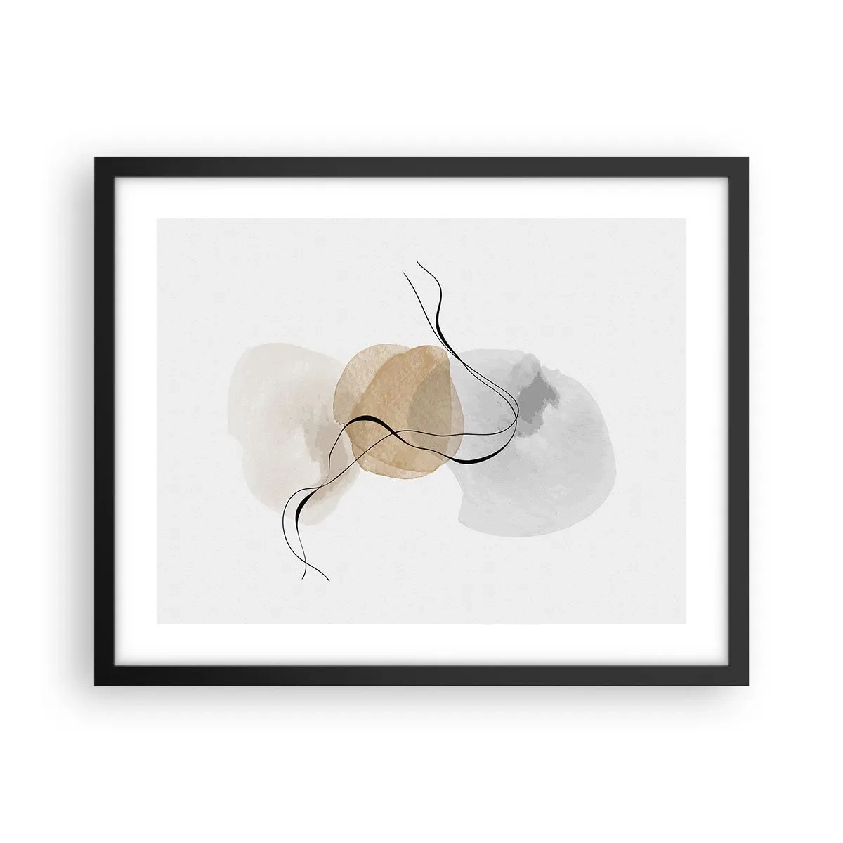 Affisch i svart ram - Luftpärlor - 50x40 cm