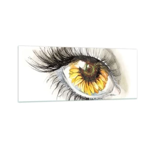 Glastavla - Bild på glas - Blick het som sommar - 100x40 cm