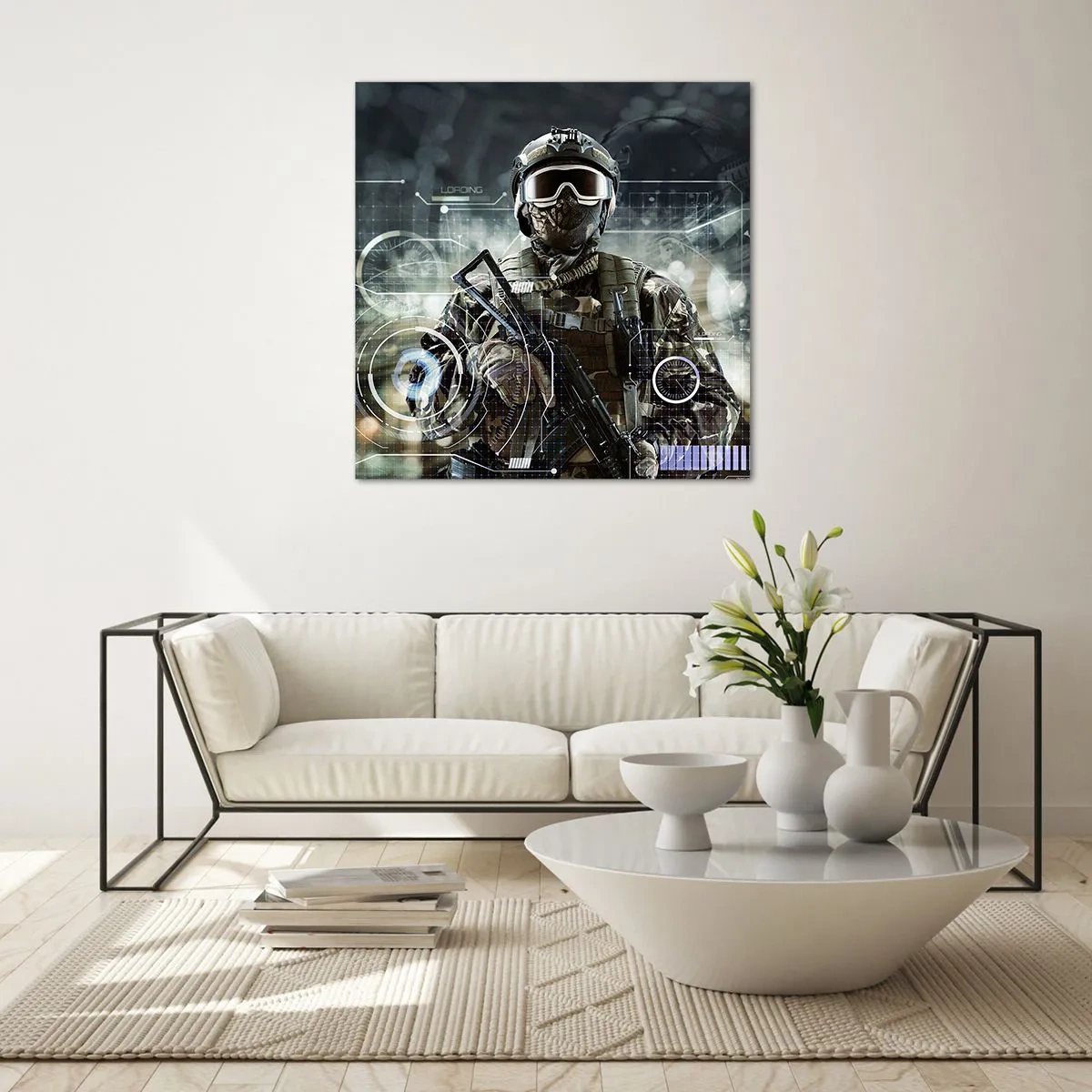 Glastavla - Bild på glas - Makt - 70x70 cm