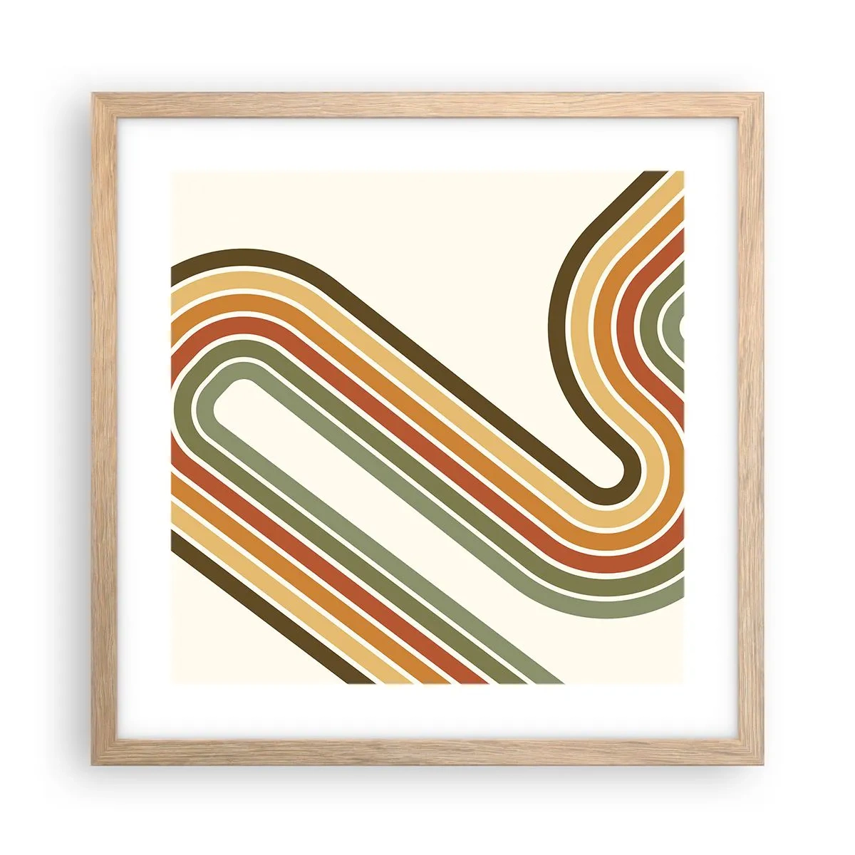 Affisch i ram av ljusek - Zig-zack mot målet - 40x40 cm