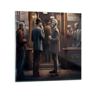 Glastavla - Bild på glas - En bra stund på dagen - 70x70 cm