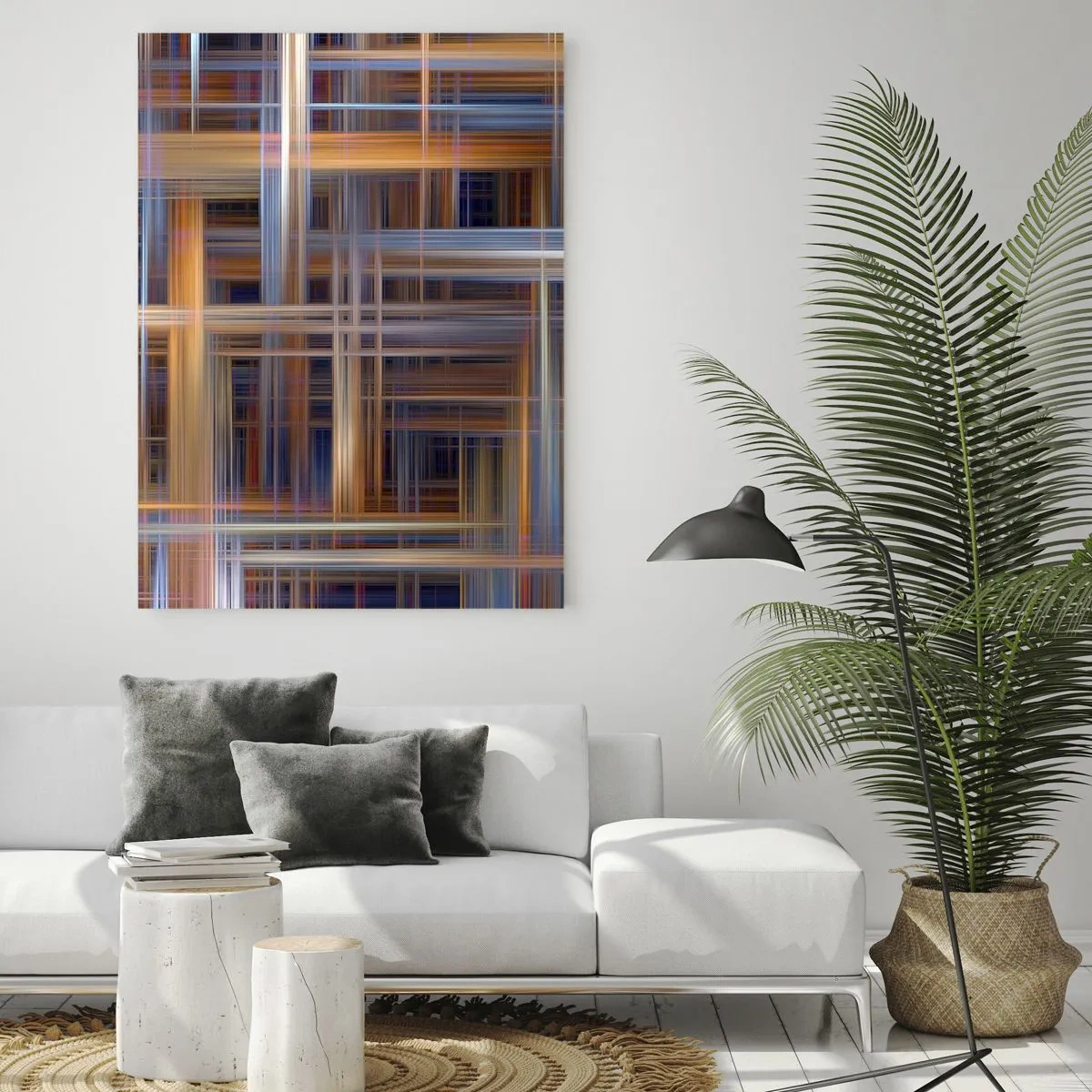 Glastavla - Bild på glas - Vävd av ljus - 50x70 cm