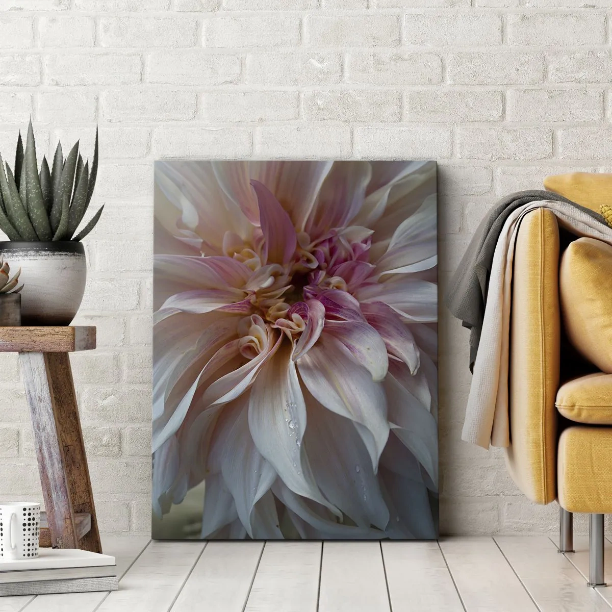 Canvastavla - Bild på duk - Blommande friskhet - 45x80 cm