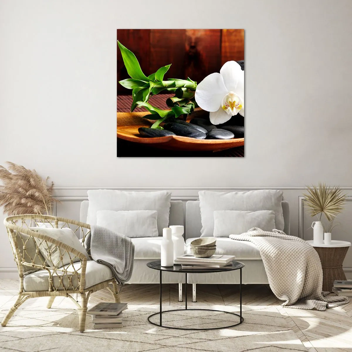 Glastavla - Bild på glas - Bli berörd av naturen - 50x50 cm