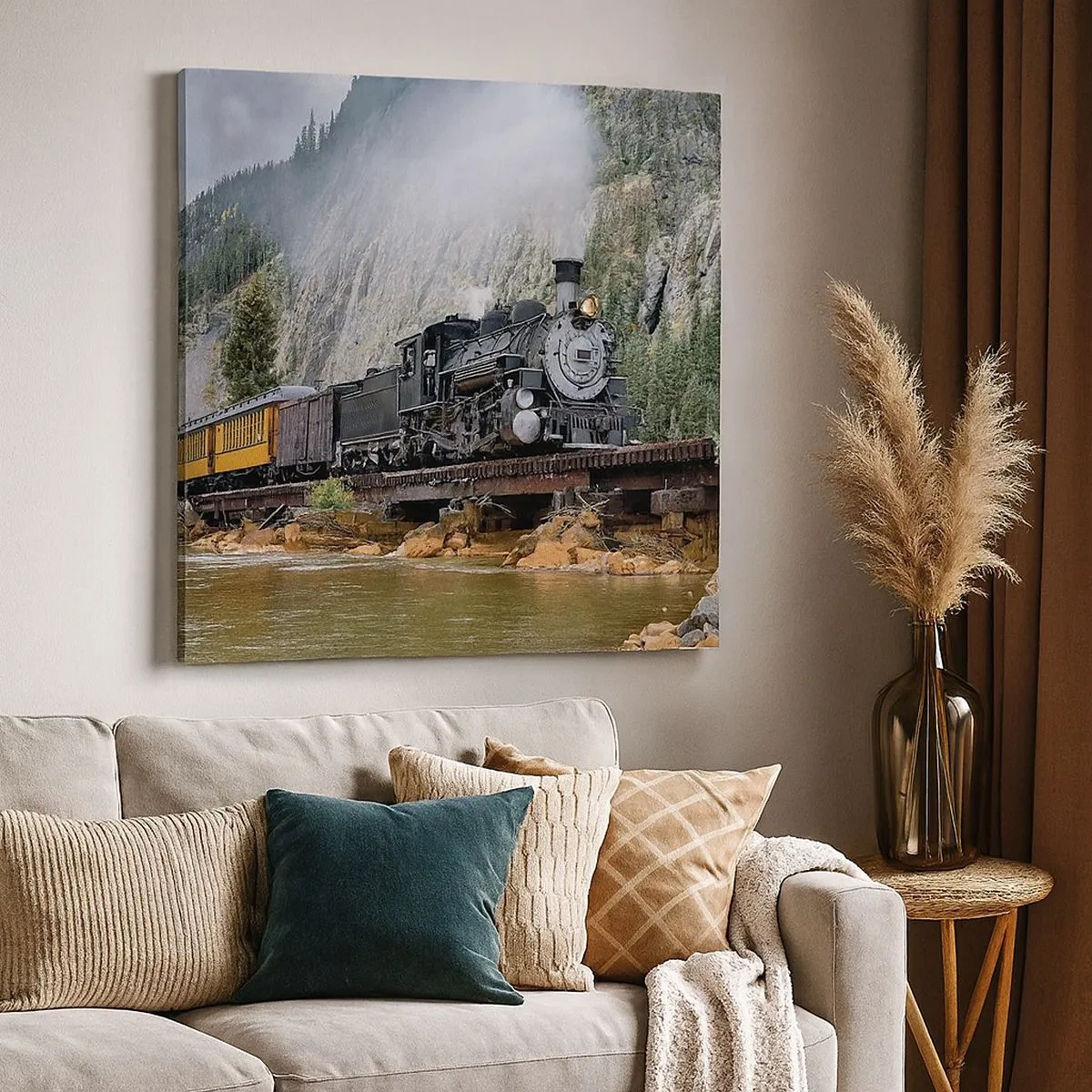 Canvastavla - Bild på duk - Vart ska du? Vart? - 30x30 cm