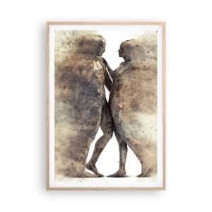 Affisch i ram av ljusek - Uppstådda ur aska för att älska - 70x100 cm