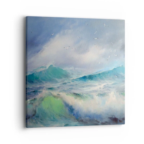 Canvastavla - Bild på duk - "Orkanen vrålade med triumf…' - 40x40 cm