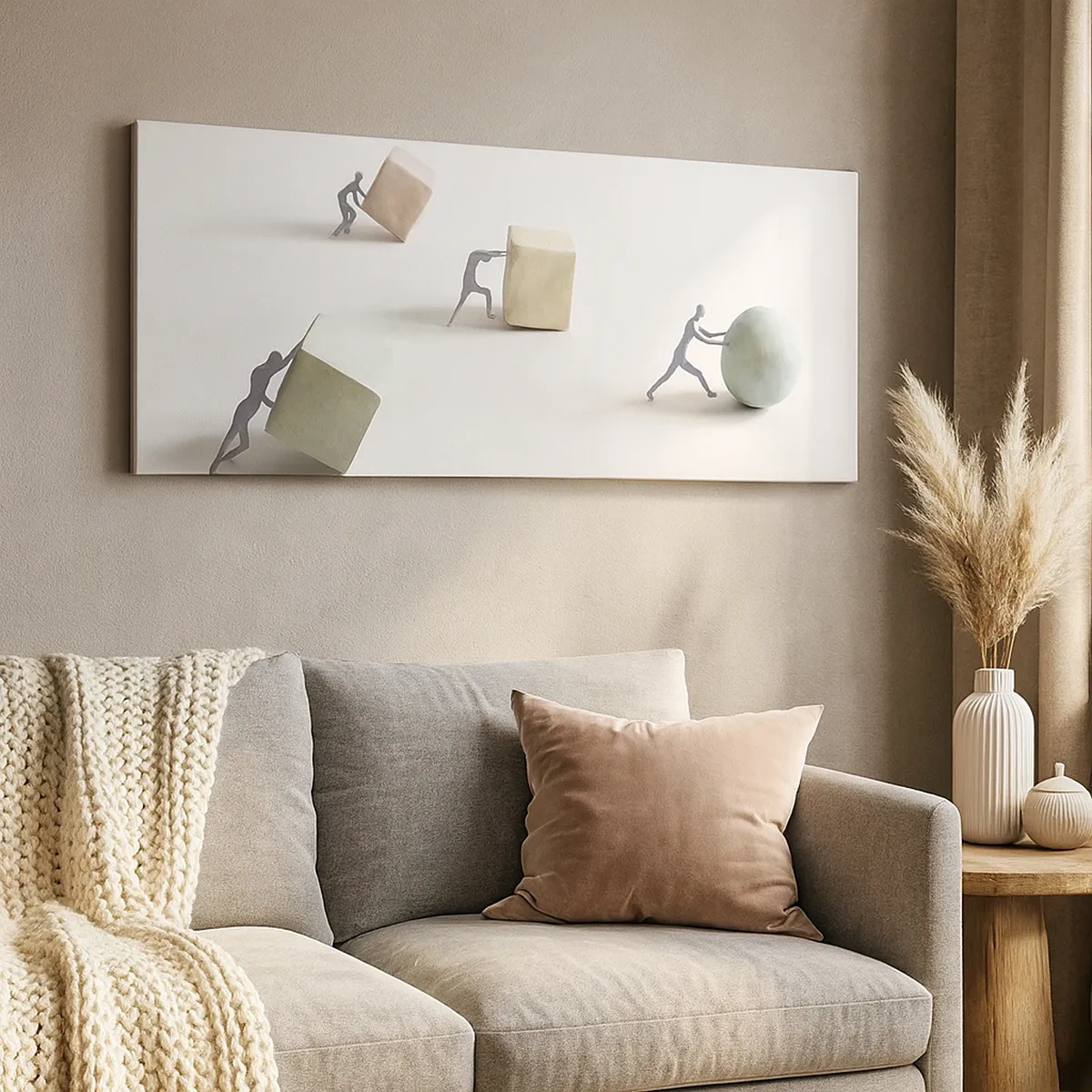 Canvastavla - Bild på duk - Livet leker - 30x30 cm