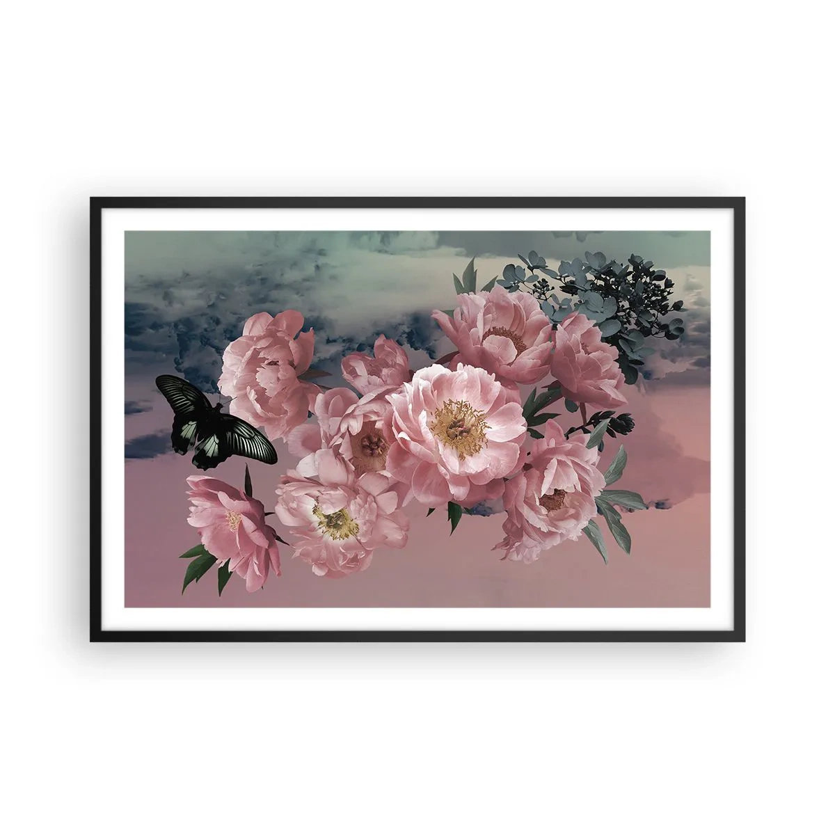 Affisch i svart ram - Romantikens höjdpunkt - 91x61 cm