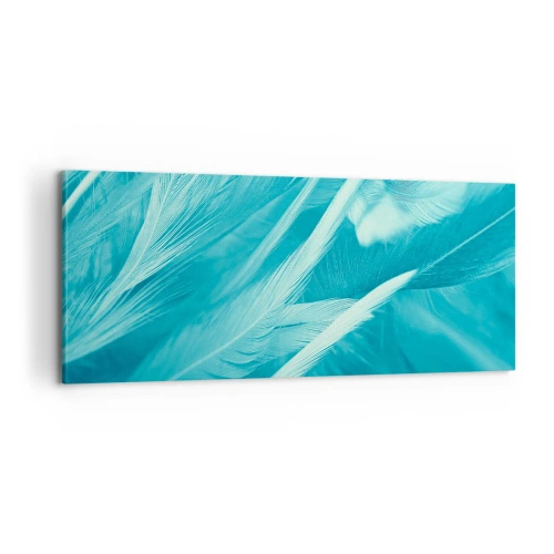 Canvastavla - Bild på duk - Drunkna i dun - 100x40 cm