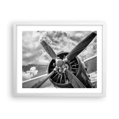 Affisch i vit ram - Luftrummets härskare - 50x40 cm