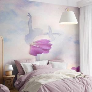 Fototapet Premium Canvas - Ömtålig som en blomma - Abstraktion, Ballerina, Dansa - 300x210 cm