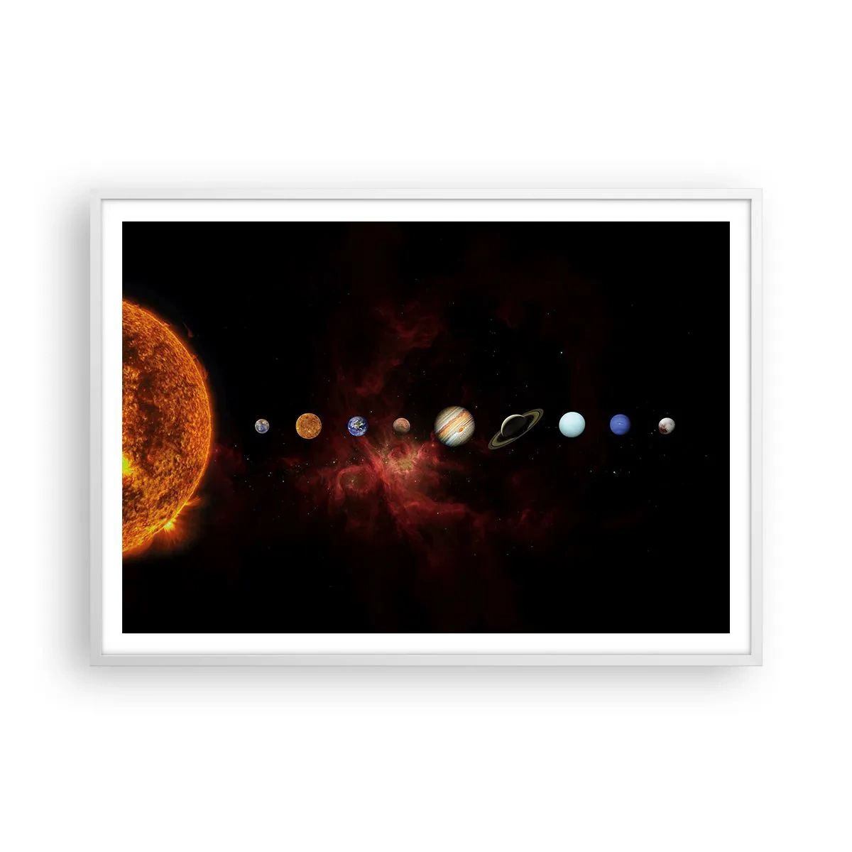 Affisch i vit ram - Vårt grannskap - 100x70 cm