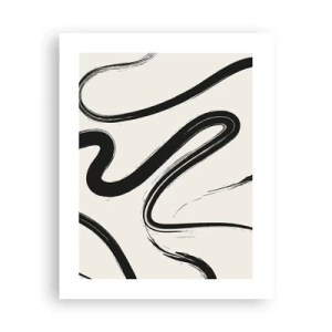 Affisch - Svart och vit elegans - 40x50 cm