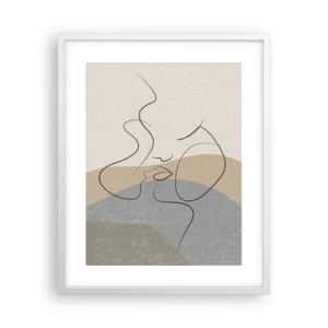 Affisch i vit ram - Beröra med pensel - 40x50 cm