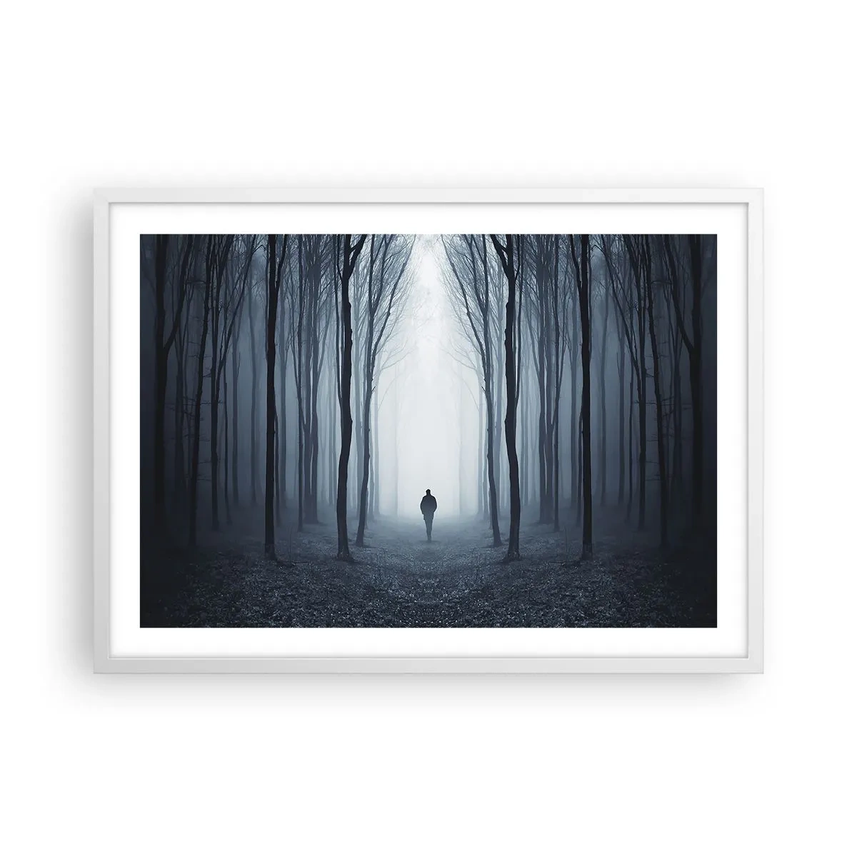 Affisch i vit ram - Och allt är enkelt och klart - 70x50 cm