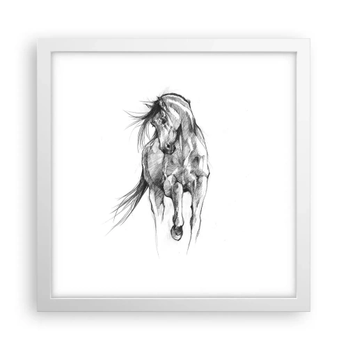 Affisch i vit ram - Elegant trav - 30x30 cm