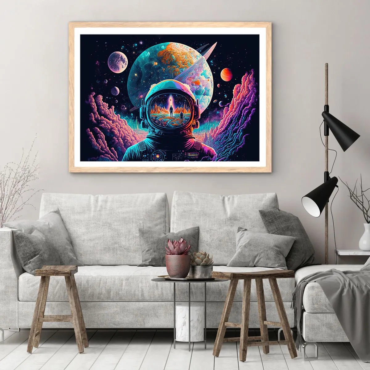 Affisch i ram av ljusek - Filosofer har aldrig drömt - 50x40 cm