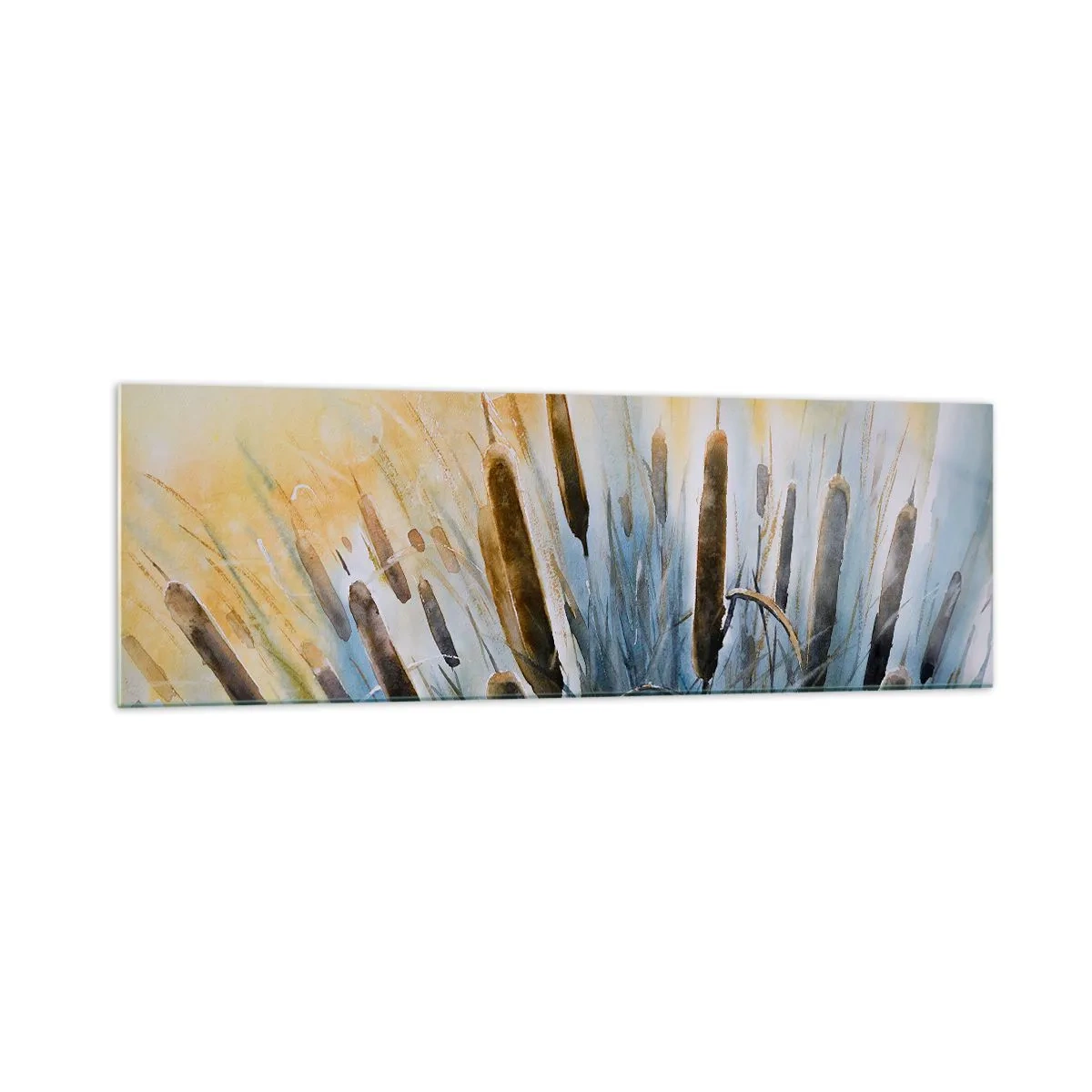 Glastavla - Bild på glas - Vattnets kyla, solens hetta - 160x50 cm