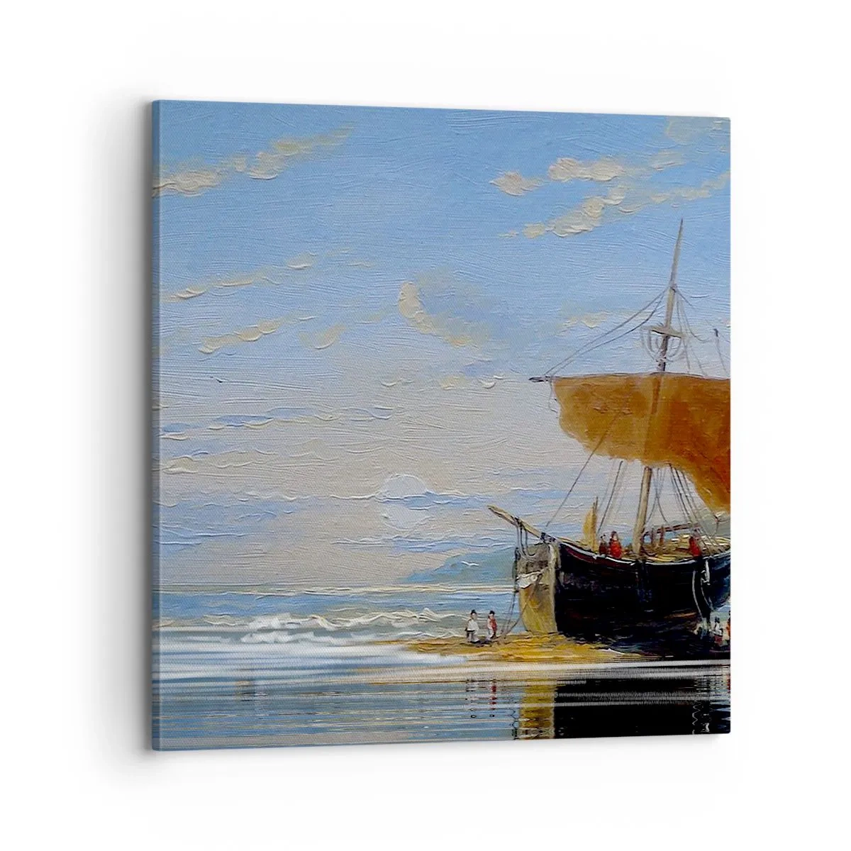 Canvastavla - Bild på duk - Vatten, jord, luft - 70x70 cm