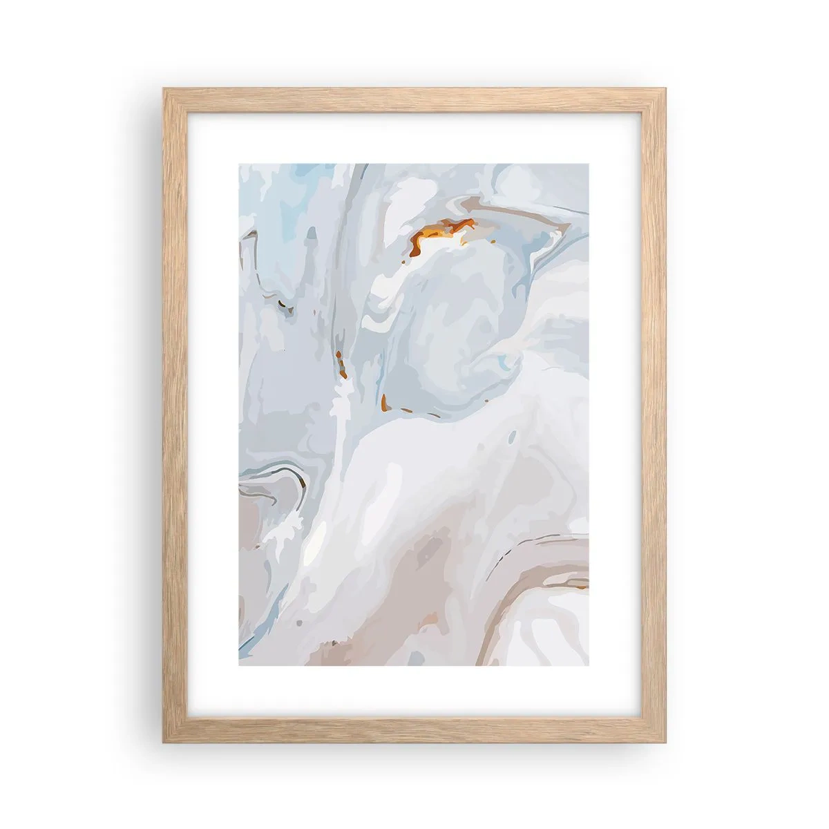 Affisch i ram av ljusek - Utbuktande vithet - 30x40 cm